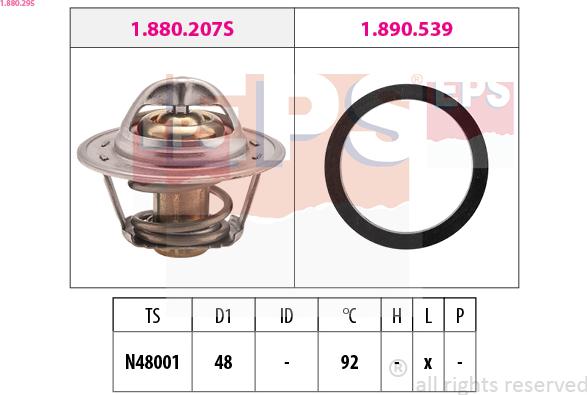 EPS 1.880.295 - Termostato, Refrigerante www.autoricambi360.it