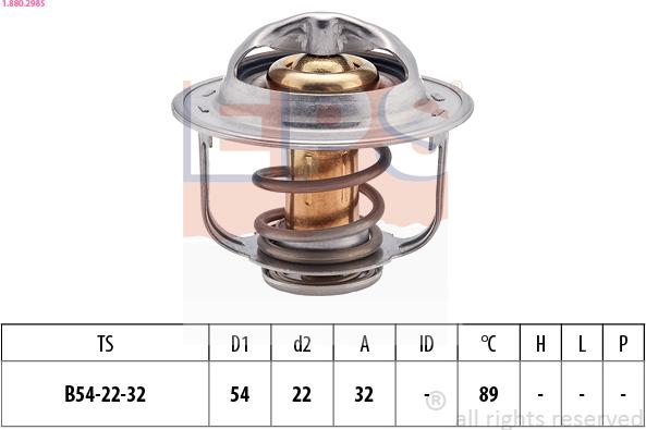 EPS 1.880.298S - Termostato, Refrigerante www.autoricambi360.it