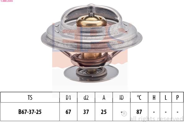 EPS 1.880.256S - Termostato, Refrigerante www.autoricambi360.it