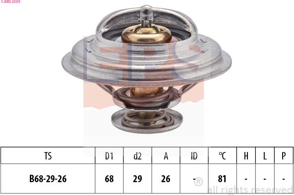 EPS 1.880.250S - Termostato, Refrigerante www.autoricambi360.it