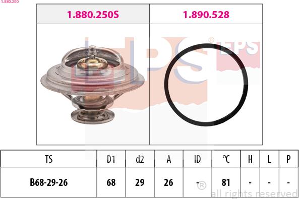 EPS 1.880.250 - Termostato, Refrigerante www.autoricambi360.it
