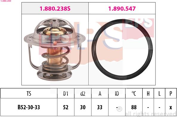 EPS 1.880.269 - Termostato, Refrigerante www.autoricambi360.it