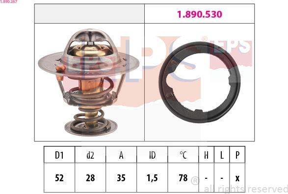 EPS 1.880.267 - Termostato, Refrigerante www.autoricambi360.it