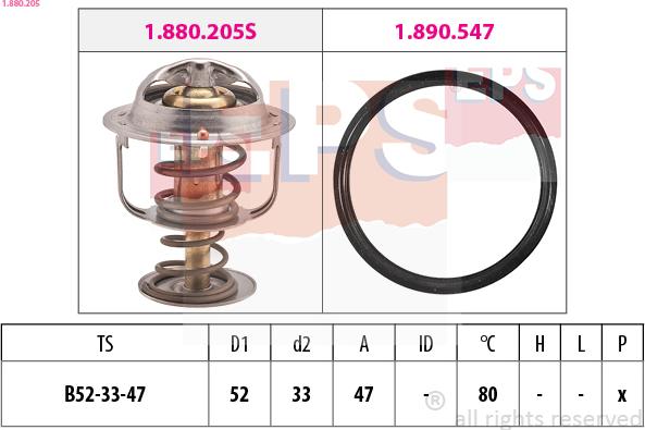 EPS 1.880.205 - Termostato, Refrigerante www.autoricambi360.it