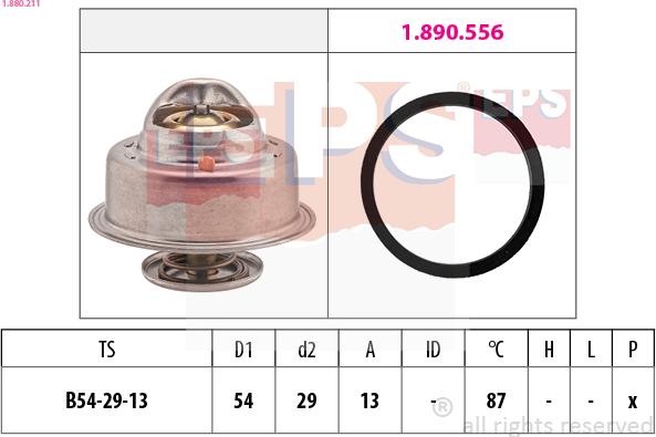EPS 1.880.211 - Termostato, Refrigerante www.autoricambi360.it