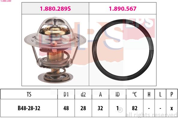 EPS 1.880.289 - Termostato, Refrigerante www.autoricambi360.it