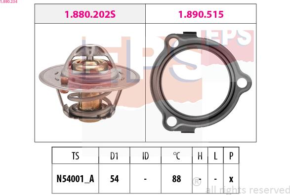 EPS 1.880.234 - Termostato, Refrigerante www.autoricambi360.it