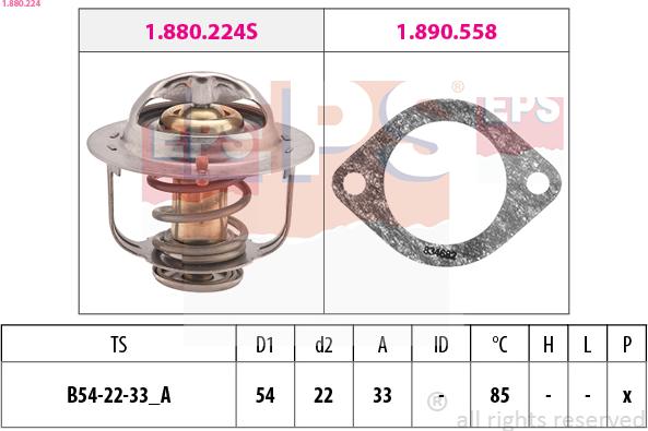 EPS 1.880.224 - Termostato, Refrigerante www.autoricambi360.it