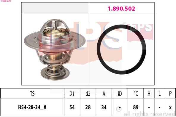 EPS 1.880.220 - Termostato, Refrigerante www.autoricambi360.it