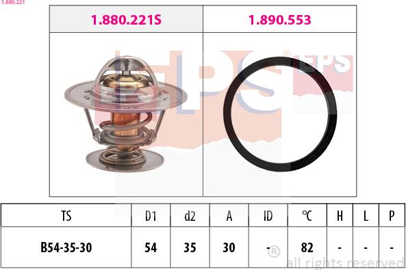 EPS 1.880.221 - Termostato, Refrigerante www.autoricambi360.it