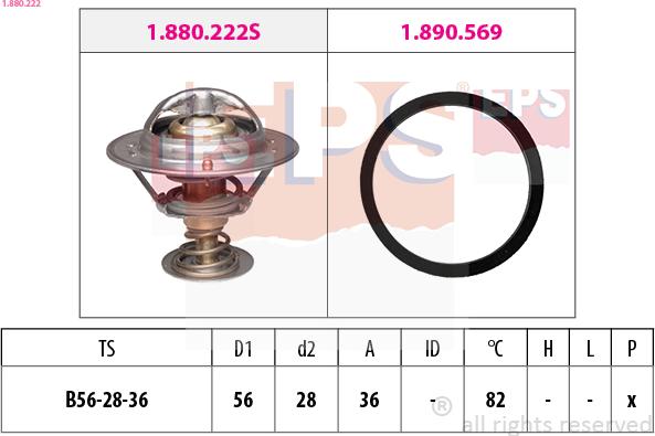 EPS 1.880.222 - Termostato, Refrigerante www.autoricambi360.it