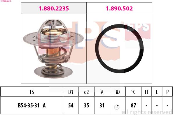EPS 1.880.278 - Termostato, Refrigerante www.autoricambi360.it