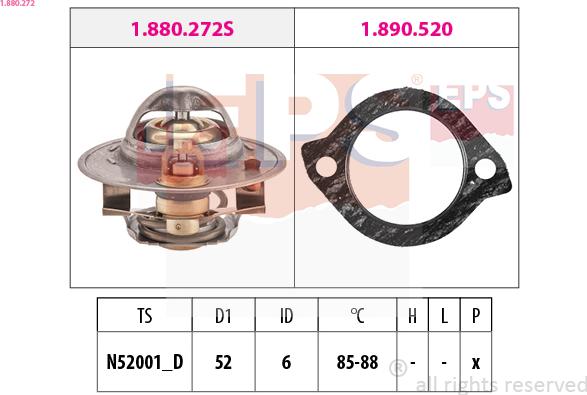 EPS 1.880.272 - Termostato, Refrigerante www.autoricambi360.it