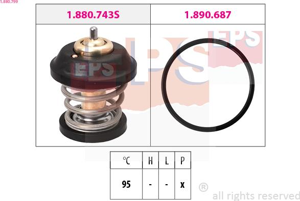 EPS 1.880.799 - Termostato, Refrigerante www.autoricambi360.it