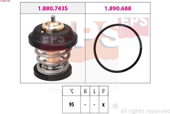 EPS 1.880.743 - Termostato, Refrigerante www.autoricambi360.it