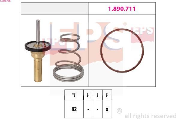EPS 1.880.736 - Termostato, Refrigerante www.autoricambi360.it