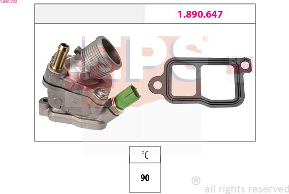 EPS 1.880.732 - Termostato, Refrigerante www.autoricambi360.it
