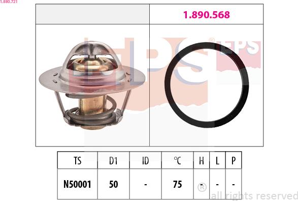 EPS 1.880.721 - Termostato, Refrigerante www.autoricambi360.it