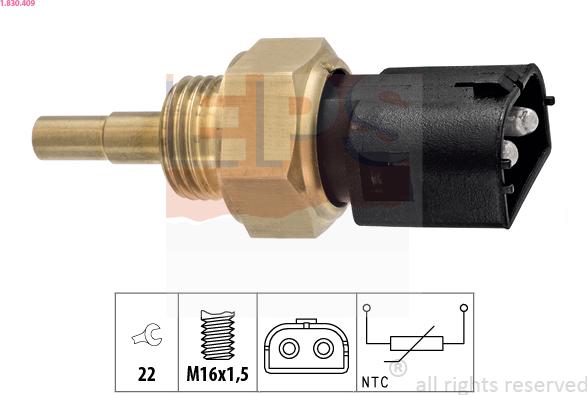 EPS 1.830.409 - Sensore, Temperatura refrigerante www.autoricambi360.it