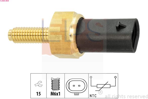 EPS 1.830.404 - Sensore, Temperatura refrigerante www.autoricambi360.it