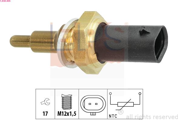 EPS 1.830.405 - Sensore, Temperatura refrigerante www.autoricambi360.it