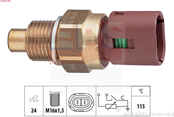 EPS 1.830.540 - Sensore, Temperatura refrigerante www.autoricambi360.it