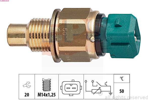 EPS 1.830.554 - Sensore, Temperatura refrigerante www.autoricambi360.it