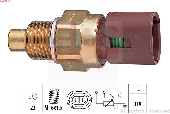 EPS 1.830.555 - Sensore, Temperatura refrigerante www.autoricambi360.it