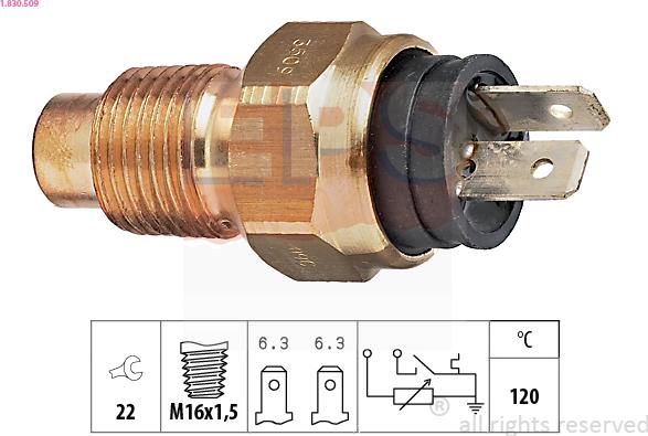 EPS 1.830.509 - Sensore, Temperatura refrigerante www.autoricambi360.it
