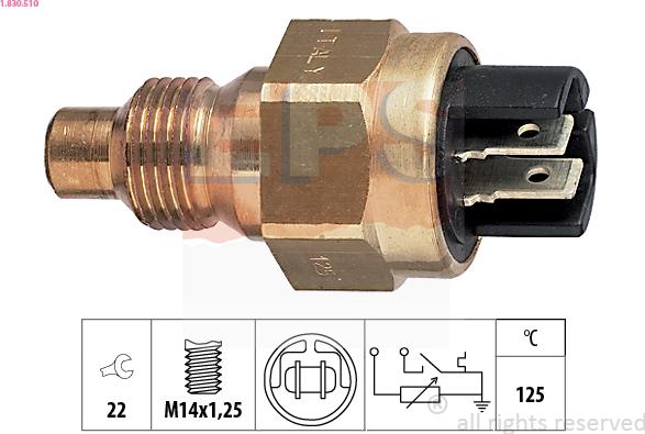 EPS 1.830.510 - Sensore, Temperatura refrigerante www.autoricambi360.it