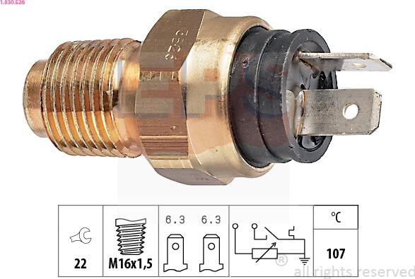 EPS 1.830.526 - Sensore, Temperatura refrigerante www.autoricambi360.it