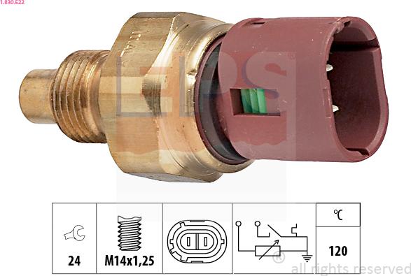EPS 1.830.522 - Sensore, Temperatura refrigerante www.autoricambi360.it