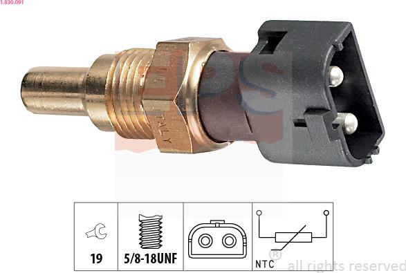 EPS 1.830.091 - Sensore, Temperatura refrigerante www.autoricambi360.it