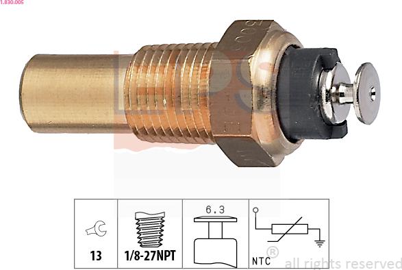 EPS 1.830.005 - Sensore, Temperatura refrigerante www.autoricambi360.it