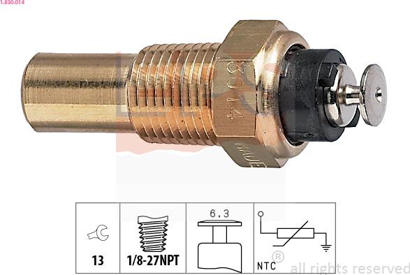 EPS 1.830.014 - Sensore, Temperatura refrigerante www.autoricambi360.it