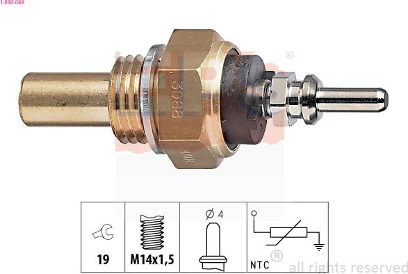 EPS 1.830.088 - Sensore, Temperatura refrigerante www.autoricambi360.it