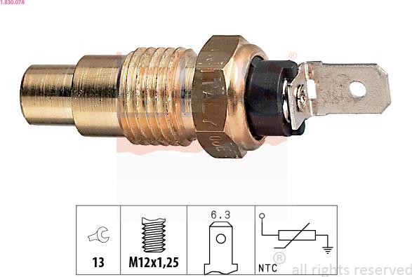 EPS 1.830.078 - Sensore, Temperatura refrigerante www.autoricambi360.it