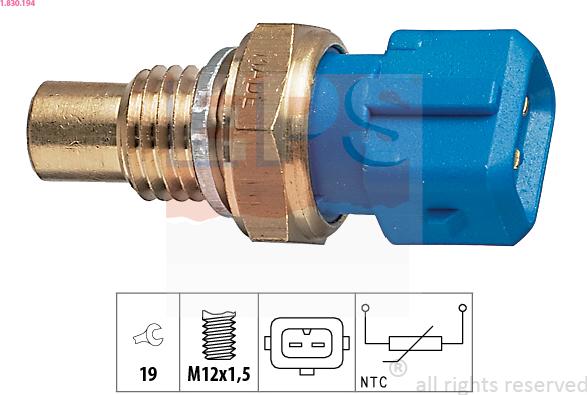EPS 1.830.194 - Sensore, Temperatura refrigerante www.autoricambi360.it