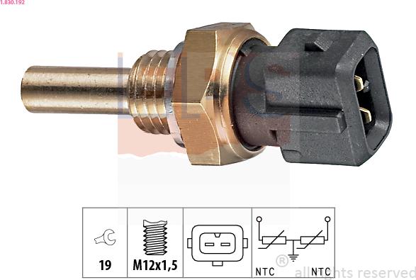 EPS 1.830.192 - Sensore, Temperatura refrigerante www.autoricambi360.it
