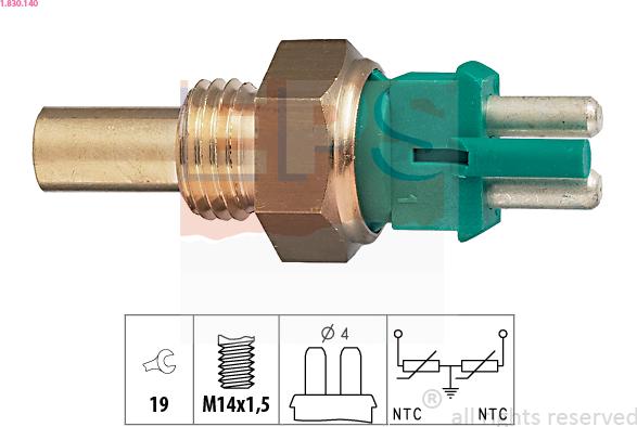 EPS 1.830.140 - Sensore, Temperatura refrigerante www.autoricambi360.it
