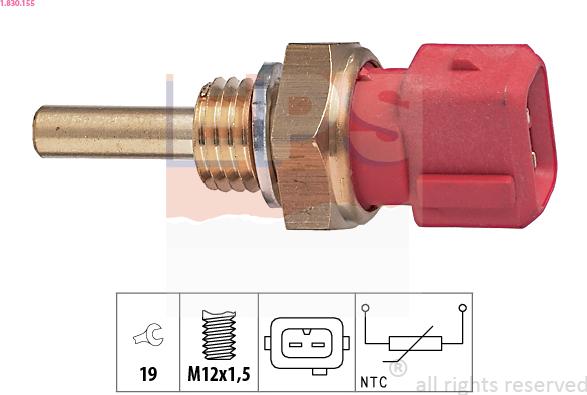 EPS 1.830.155 - Sensore, Temperatura refrigerante www.autoricambi360.it