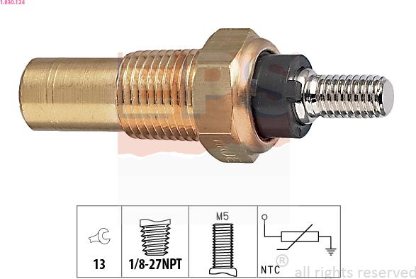 EPS 1.830.124 - Sensore, Temperatura refrigerante www.autoricambi360.it