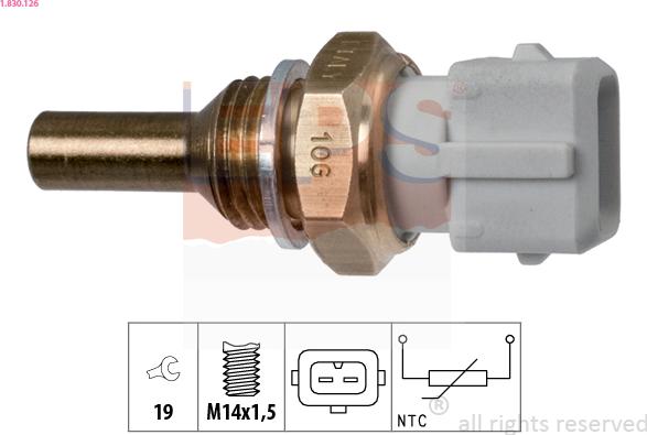 EPS 1.830.126 - Sensore, Temperatura refrigerante www.autoricambi360.it