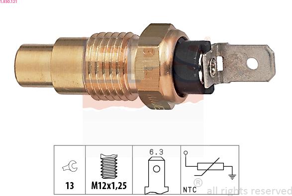 EPS 1.830.121 - Sensore, Temperatura refrigerante www.autoricambi360.it