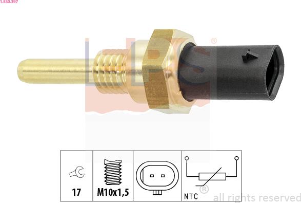 EPS 1.830.397 - Sensore, Temperatura refrigerante www.autoricambi360.it