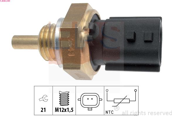 EPS 1.830.341 - Sensore, Temperatura refrigerante www.autoricambi360.it