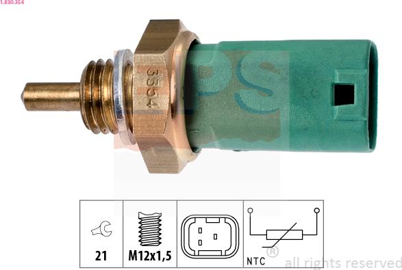 EPS 1.830.354 - Sensore, Temperatura refrigerante www.autoricambi360.it