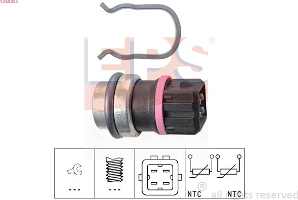 EPS 1.830.353 - Sensore, Temperatura refrigerante www.autoricambi360.it