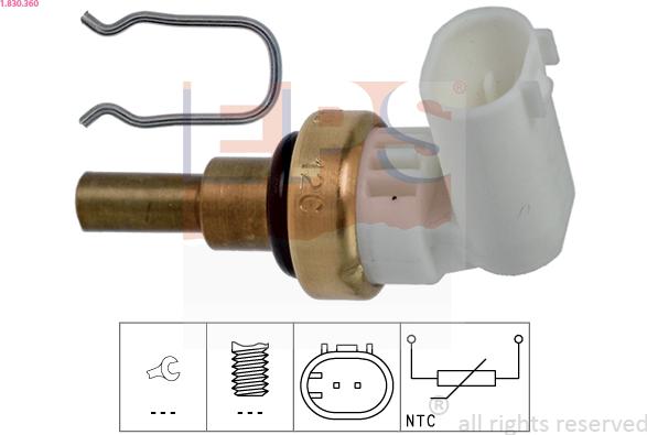EPS 1.830.360 - Sensore, Temperatura refrigerante www.autoricambi360.it
