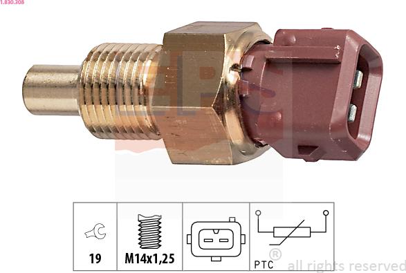 EPS 1.830.308 - Sensore, Temperatura refrigerante www.autoricambi360.it